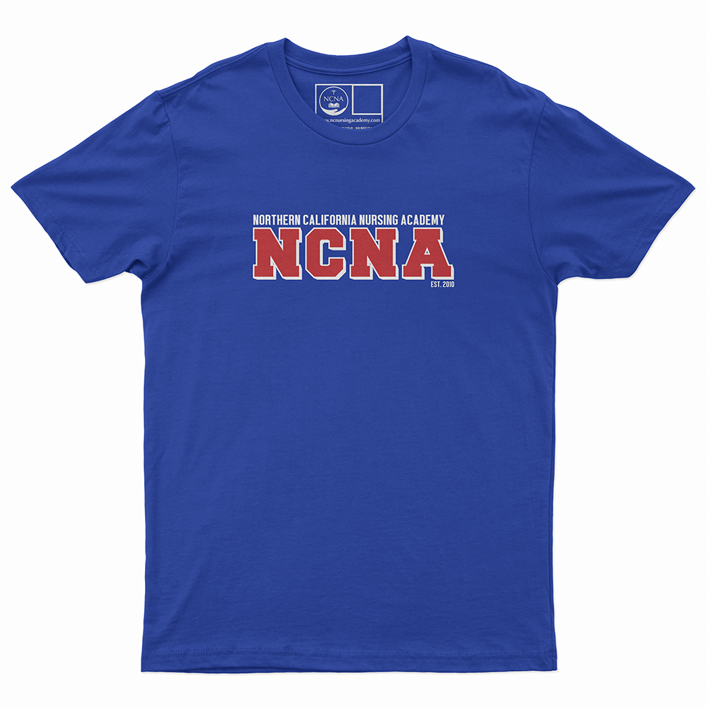 NCNA Red Varsity Print Royal Blue T-Shirt
