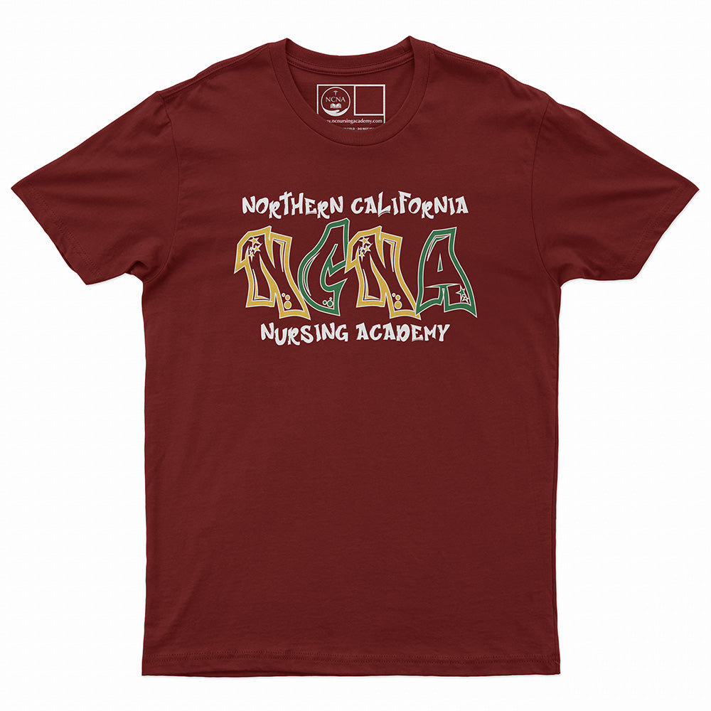 NCNA Graffiti Maroon T-Shirt