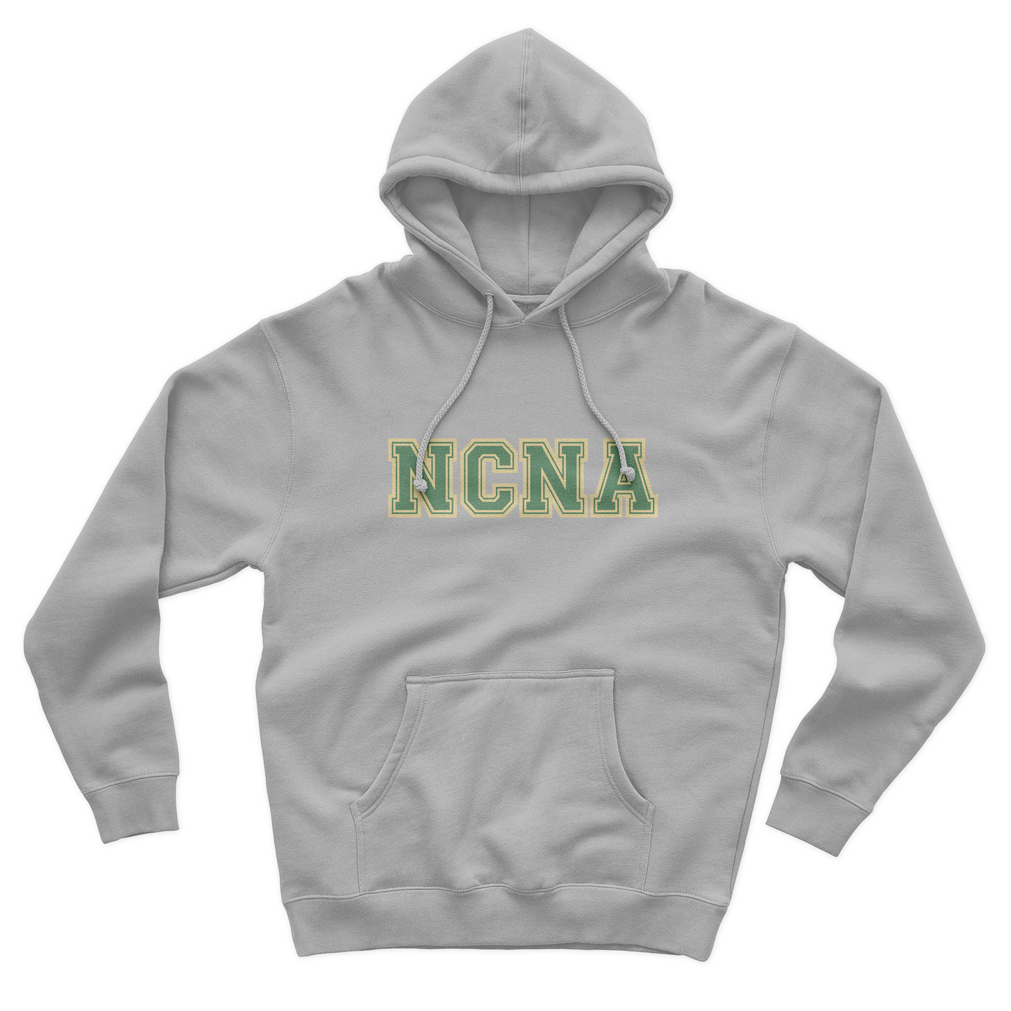Hoodie Sweatshirt Varsity Print Grey