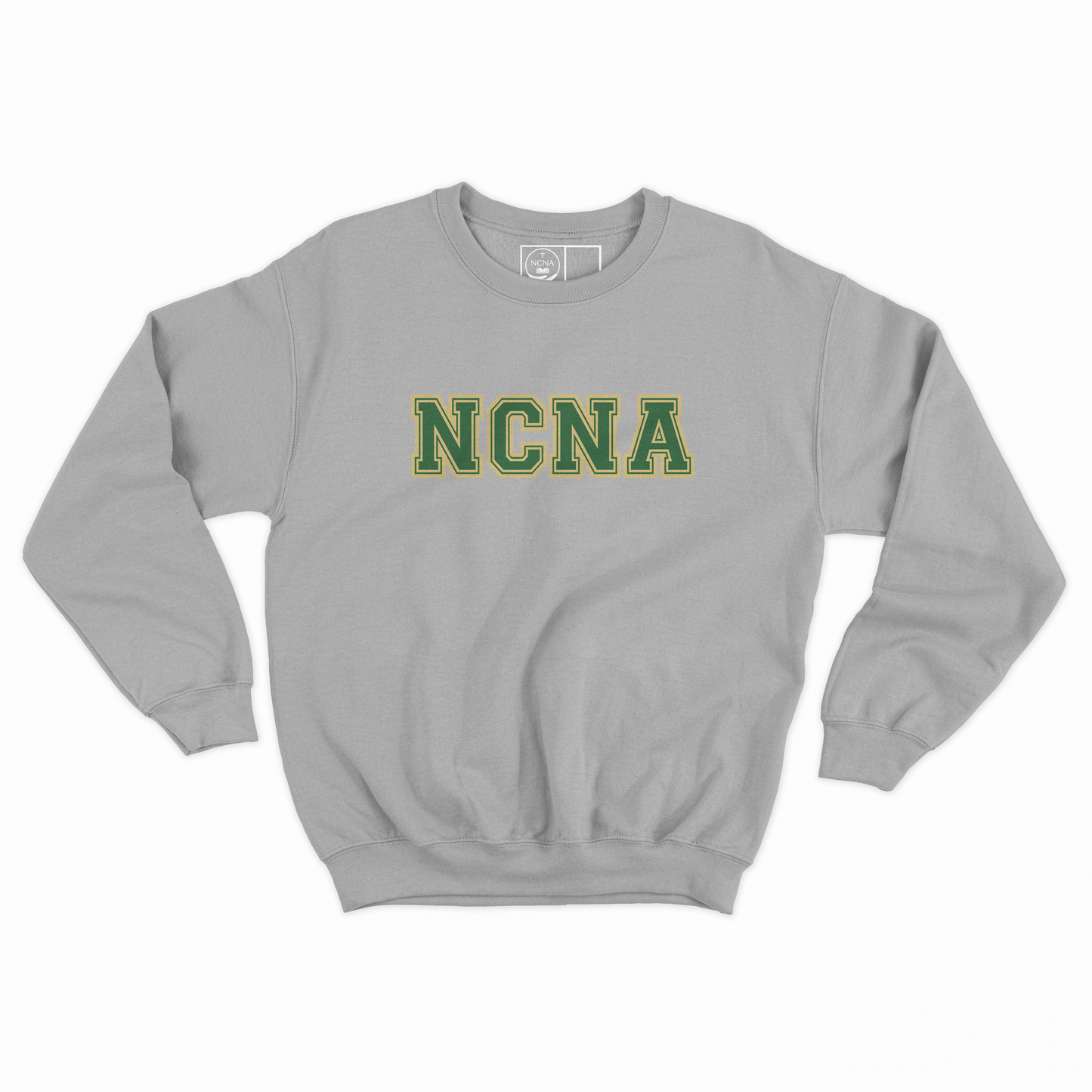 Crewneck Sweatshirt Varsity Print Grey