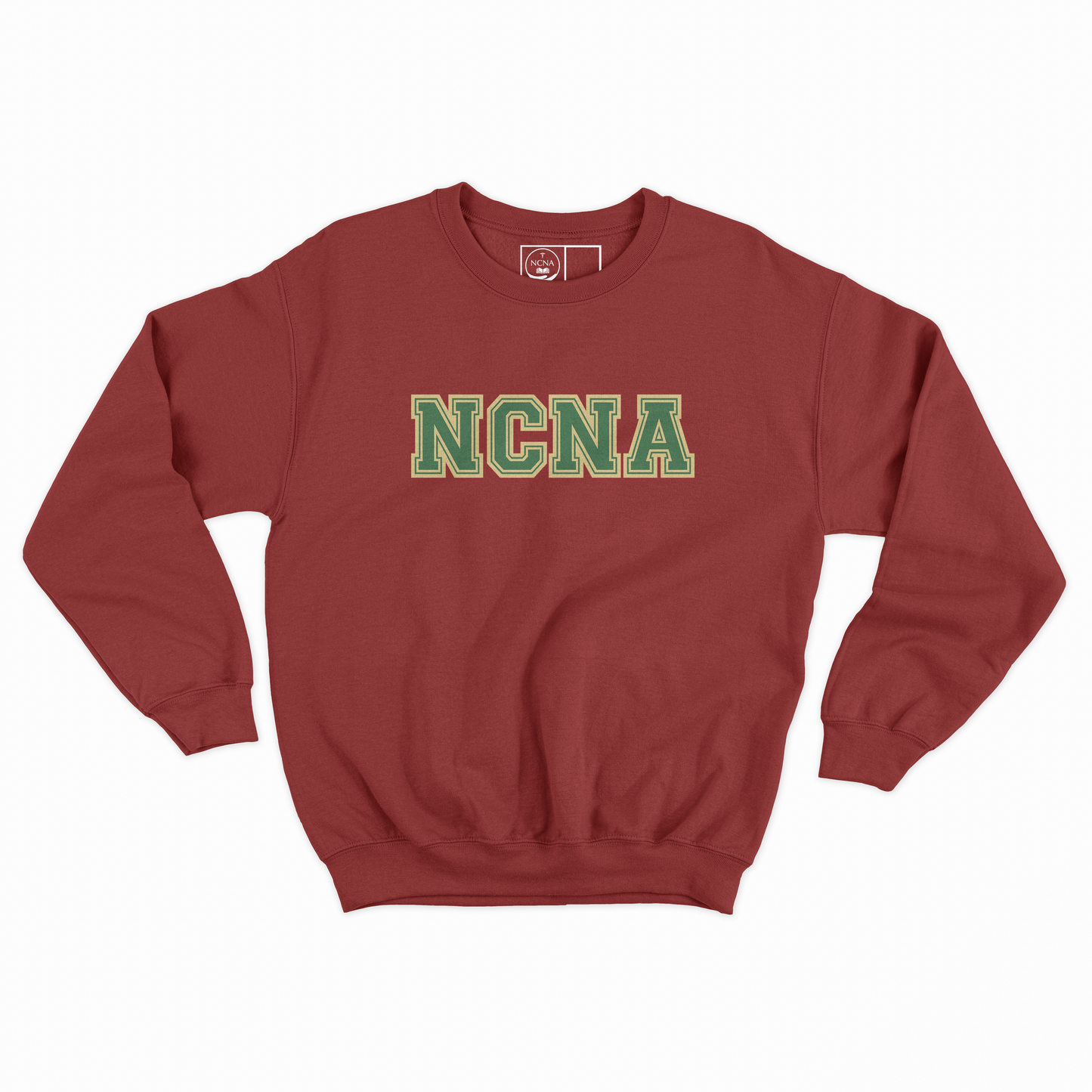 Crewneck Sweatshirt Varsity Print Maroon