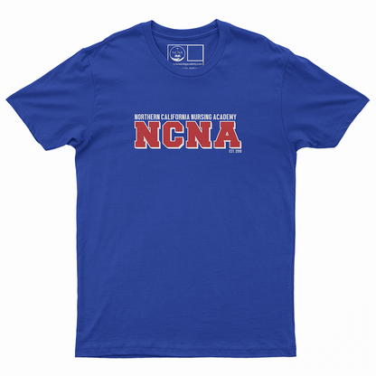 NCNA Red Varsity Print Royal Blue T-Shirt