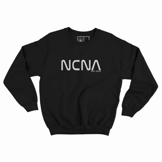 NCNA Black Sweater with White Text
