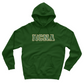 Hoodie Sweatshirt Varsity Print Forest Green
