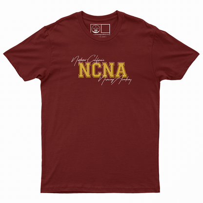 NCNA Script Maroon T-Shirt